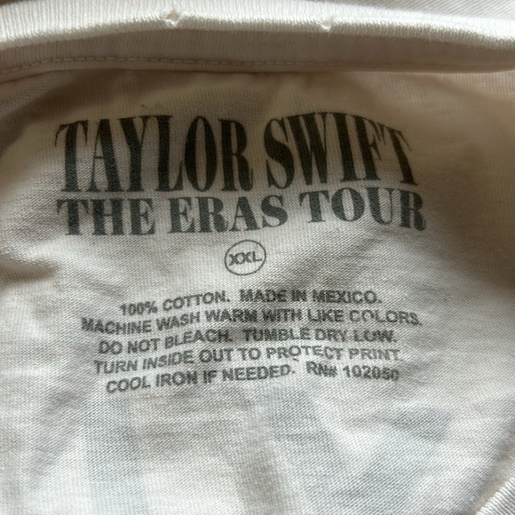 TAYLOR SWIFT The Eras Tour T-shirt White Official Concert Merch Sz XXL NEW - Picture 9 of 9